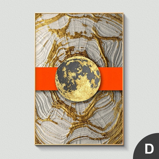 Orange and Gold | Abstract Canvas Print