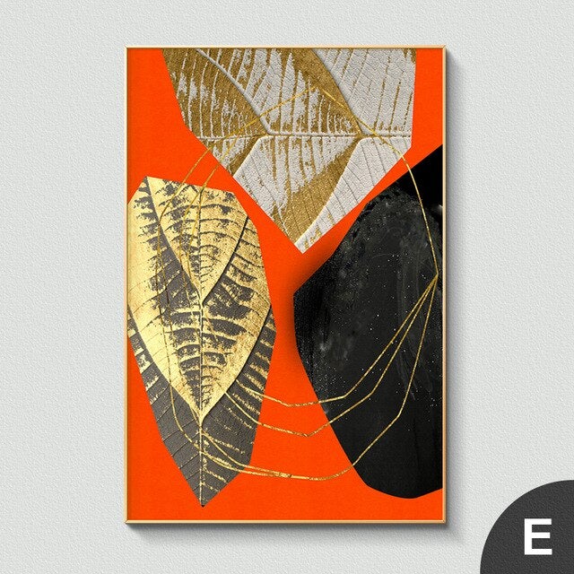 Orange and Gold | Abstract Canvas Print