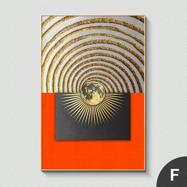 Orange and Gold | Abstract Canvas Print