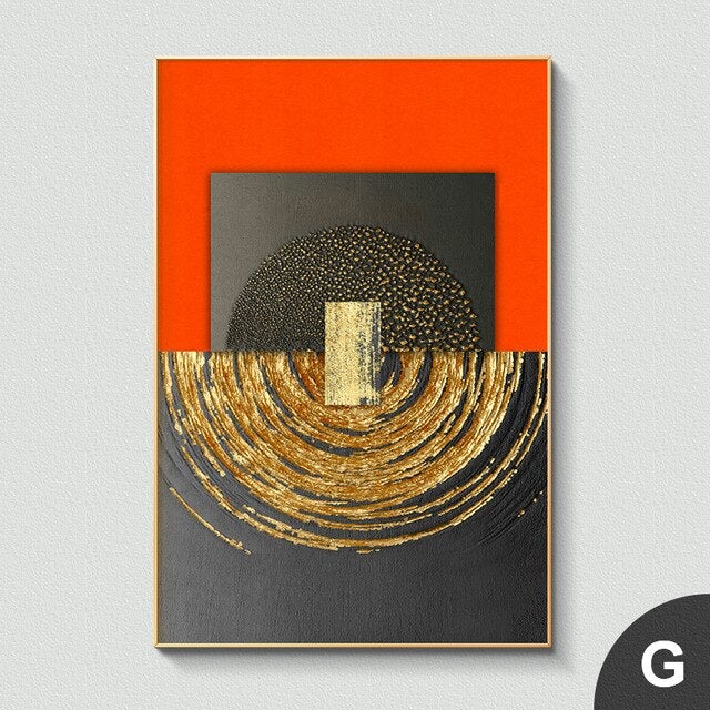Orange and Gold | Abstract Canvas Print
