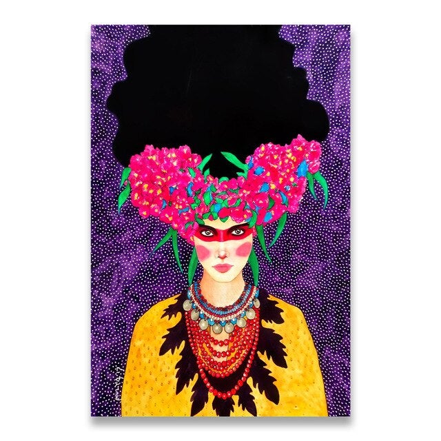 Woman in Bold Canvas Print