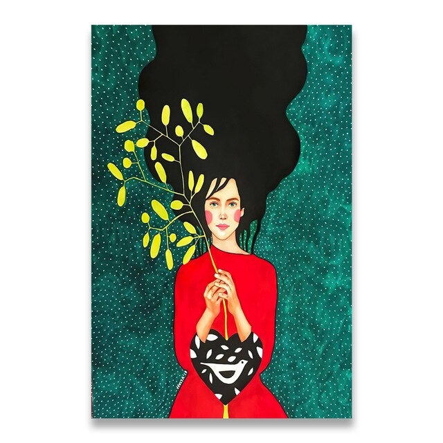 Woman in Bold Canvas Print