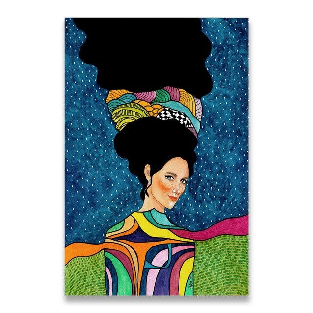 Woman in Bold Canvas Print