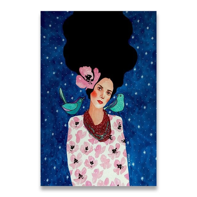 Woman in Bold Canvas Print