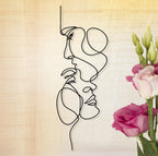 Love in Linear Metal Wall Art