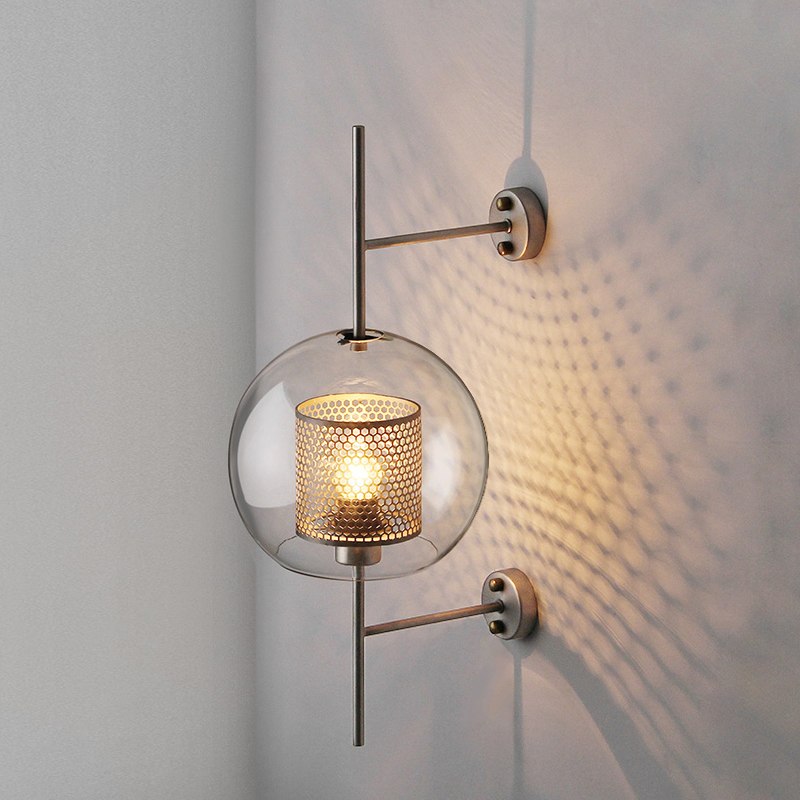 MILANA Clear Glass Shade Sconce Wall