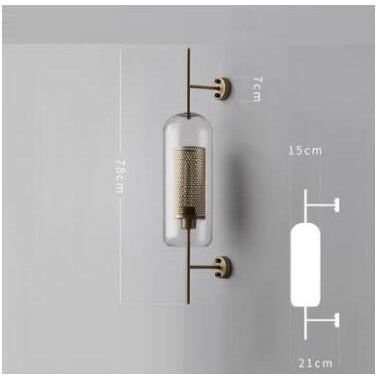 MILANA Clear Glass Shade Sconce Wall