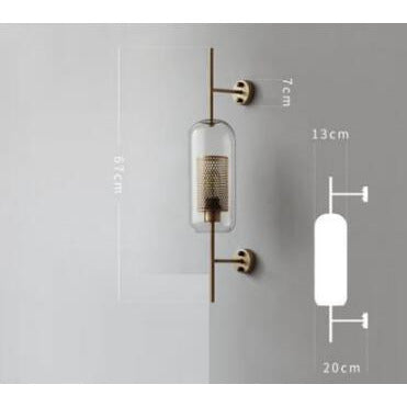 MILANA Clear Glass Shade Sconce Wall