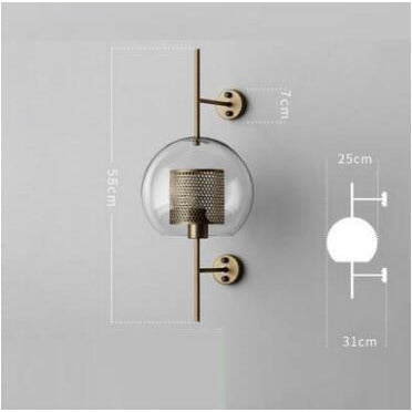 MILANA Clear Glass Shade Sconce Wall