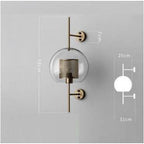 MILANA Clear Glass Shade Sconce Wall