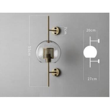 MILANA Clear Glass Shade Sconce Wall