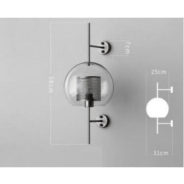 MILANA Clear Glass Shade Sconce Wall