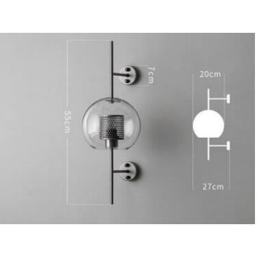 MILANA Clear Glass Shade Sconce Wall