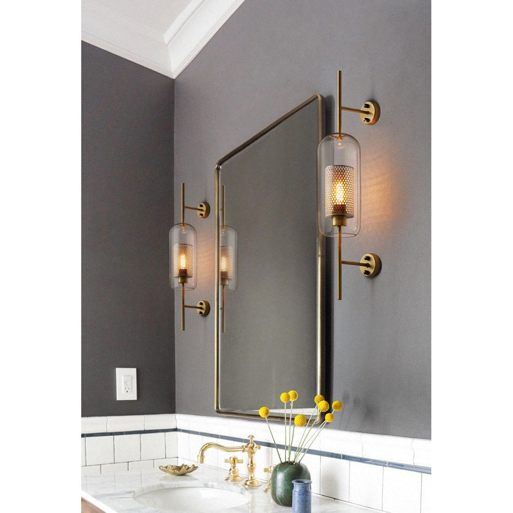 MILANA Clear Glass Shade Sconce Wall