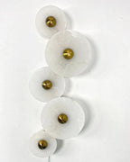 Round Alabaster Combination Wall Sconce