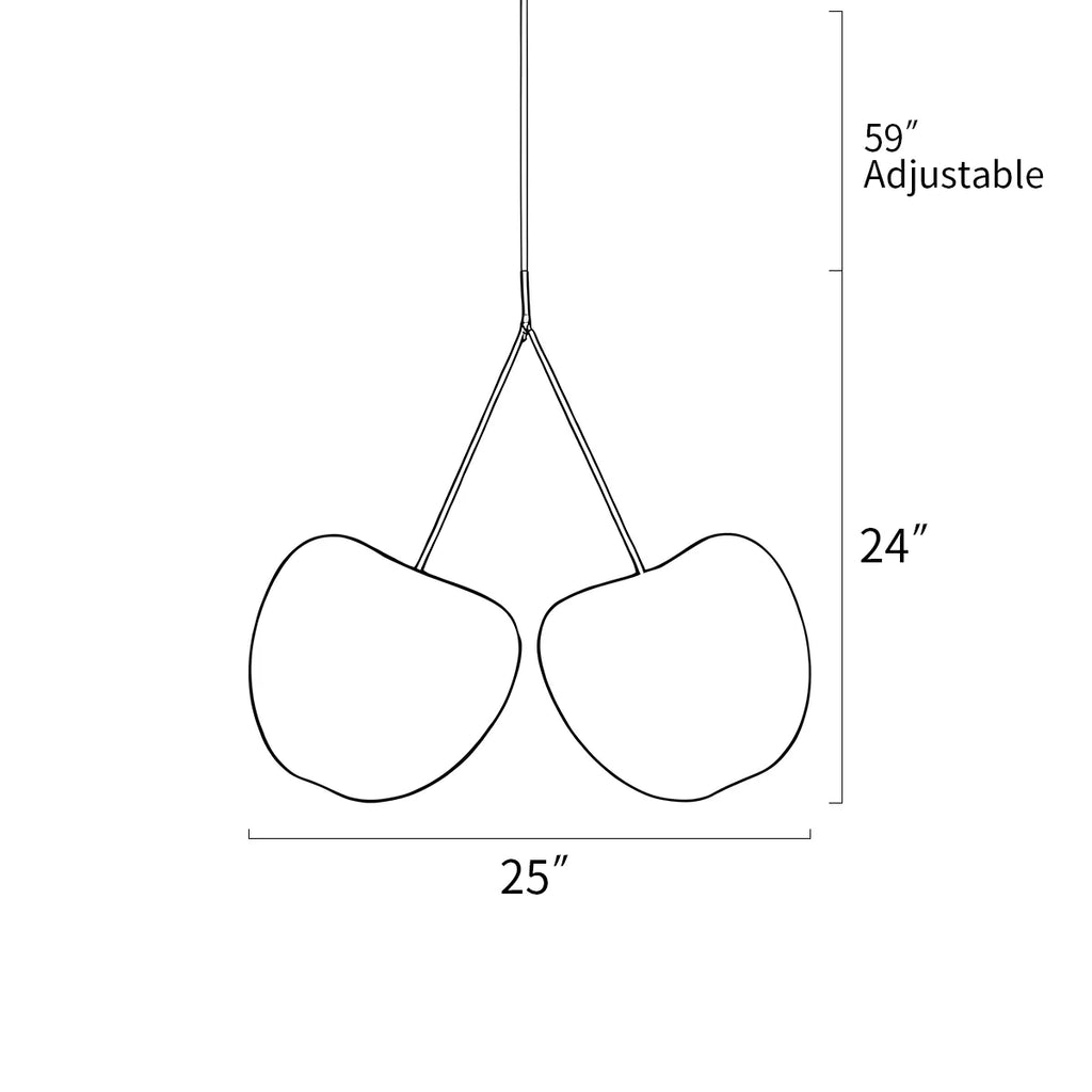 Cherry Metal Chandelier for Dining Room