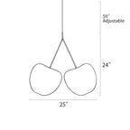 Cherry Metal Chandelier for Dining Room