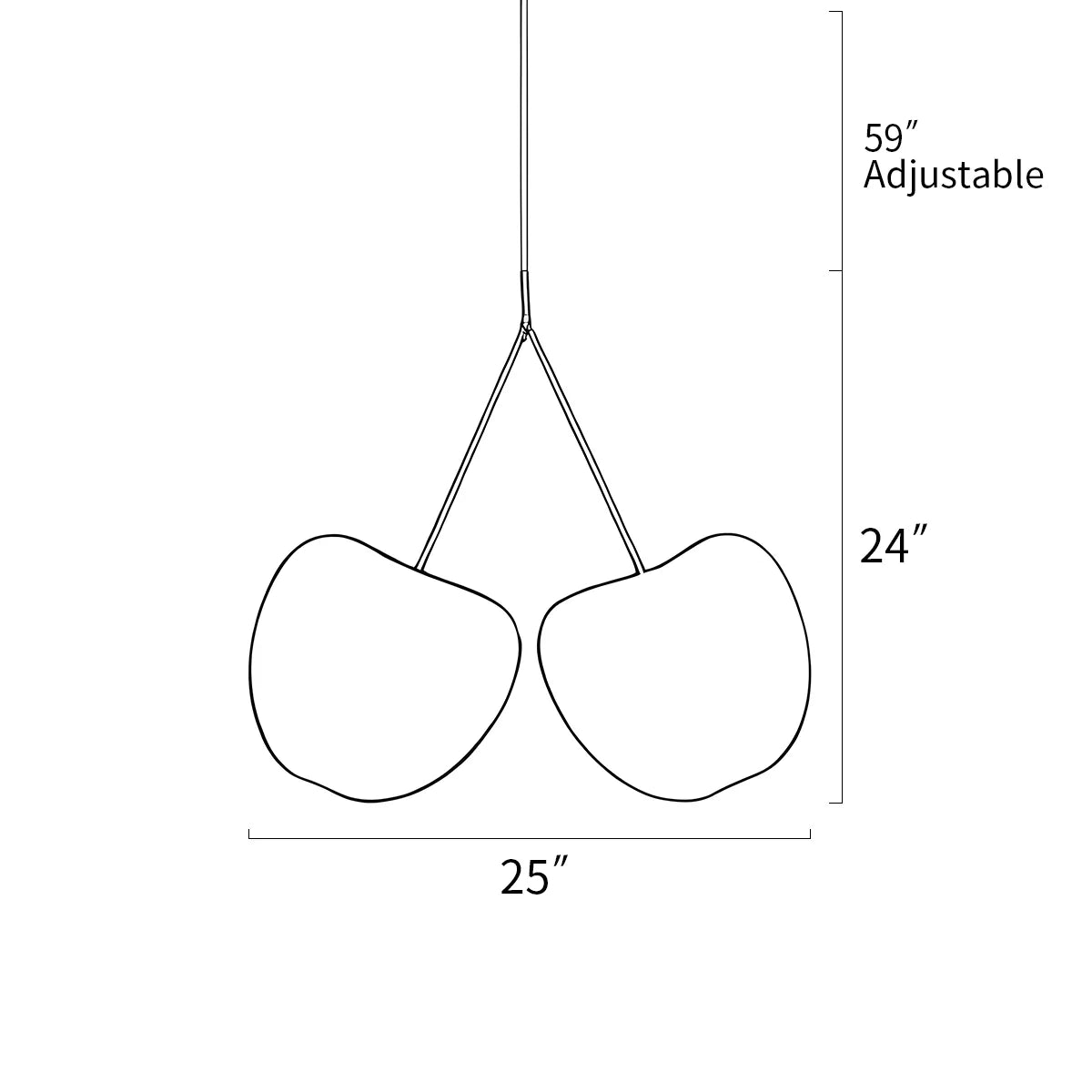 Cherry Metal Chandelier for Dining Room