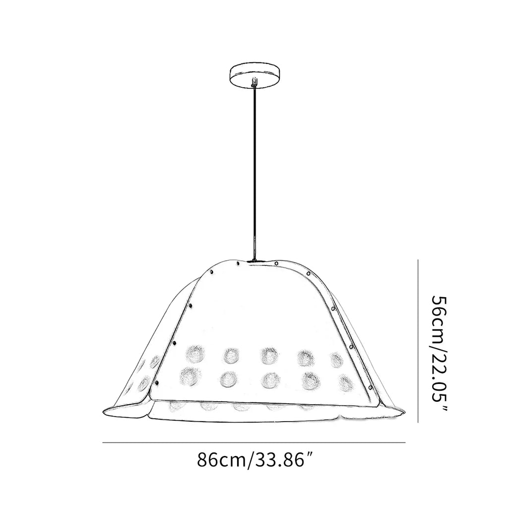 Clock Shaped Hot Pressed Acoustic Pendant Light