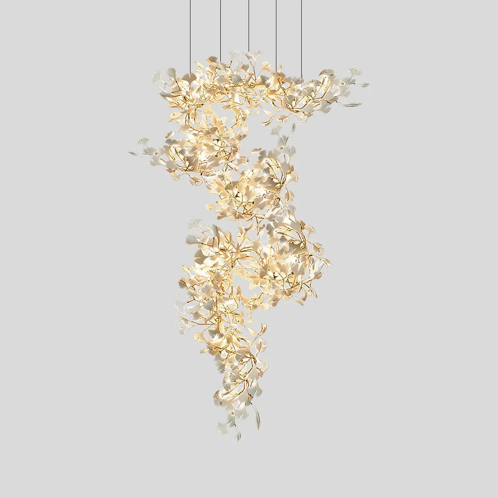 Large Ginkgo Leaf Chandelier