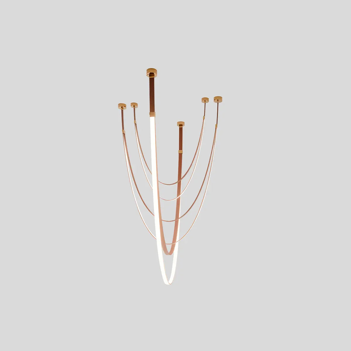 Shalom Leather Chandelier for Staircase