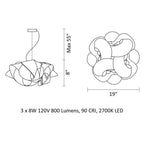 Small: 19 in width Fabula Pendant Light OPEN BOX