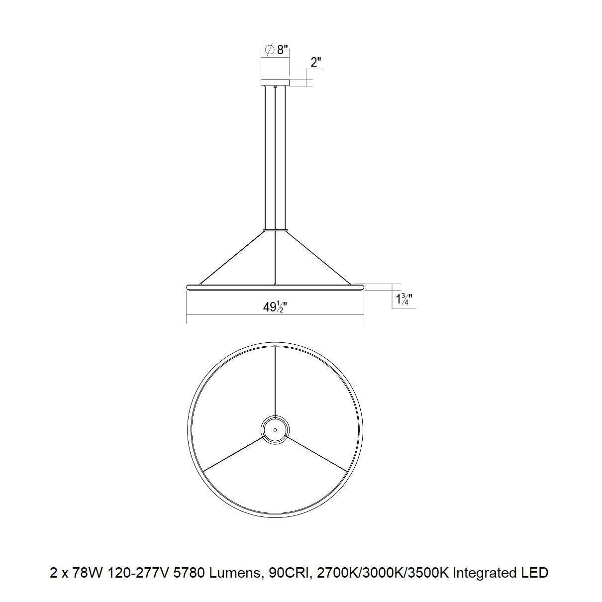 Luna Round LED Pendant Light