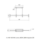 Systema Staccato Linear Pendant Light