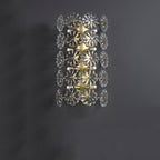 Stunning Clear Crystal Flower Wall Sconce