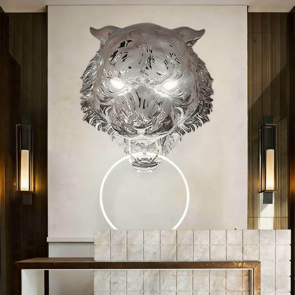 Tiger Head Wall Sconce
