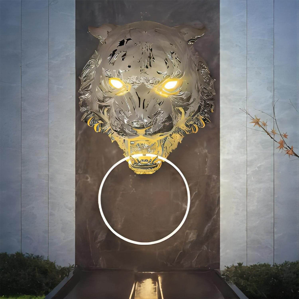 Tiger Head Wall Sconce