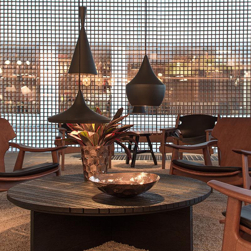 Black / Halogen Beat Fat Pendant Light - OPEN BOX