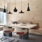 Black / Halogen Beat Fat Pendant Light - OPEN BOX