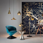 Brushed Brass / Halogen Beat Tall Pendant Light - OPEN BOX