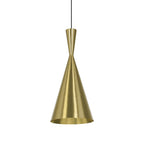Brushed Brass / Halogen Beat Tall Pendant Light - OPEN BOX