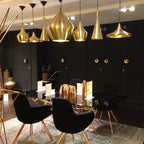 Brushed Brass / Halogen Beat Wide Pendant Light - OPEN BOX