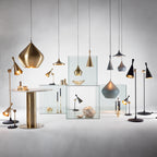 Brushed Brass / Halogen Beat Wide Pendant Light - OPEN BOX