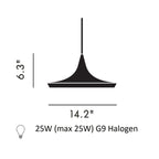 Brushed Brass / Halogen Beat Wide Pendant Light - OPEN BOX