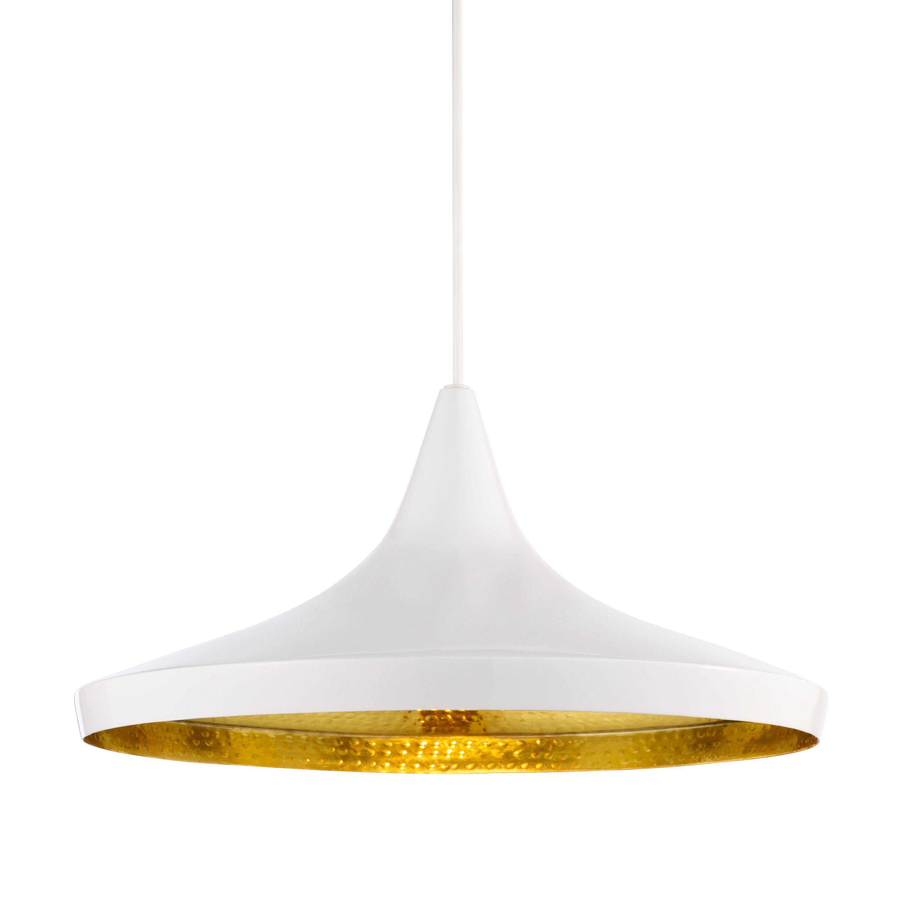 White / Halogen Beat Wide Pendant Light - OPEN BOX