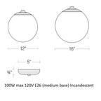 Globe Outdoor Pendant Light