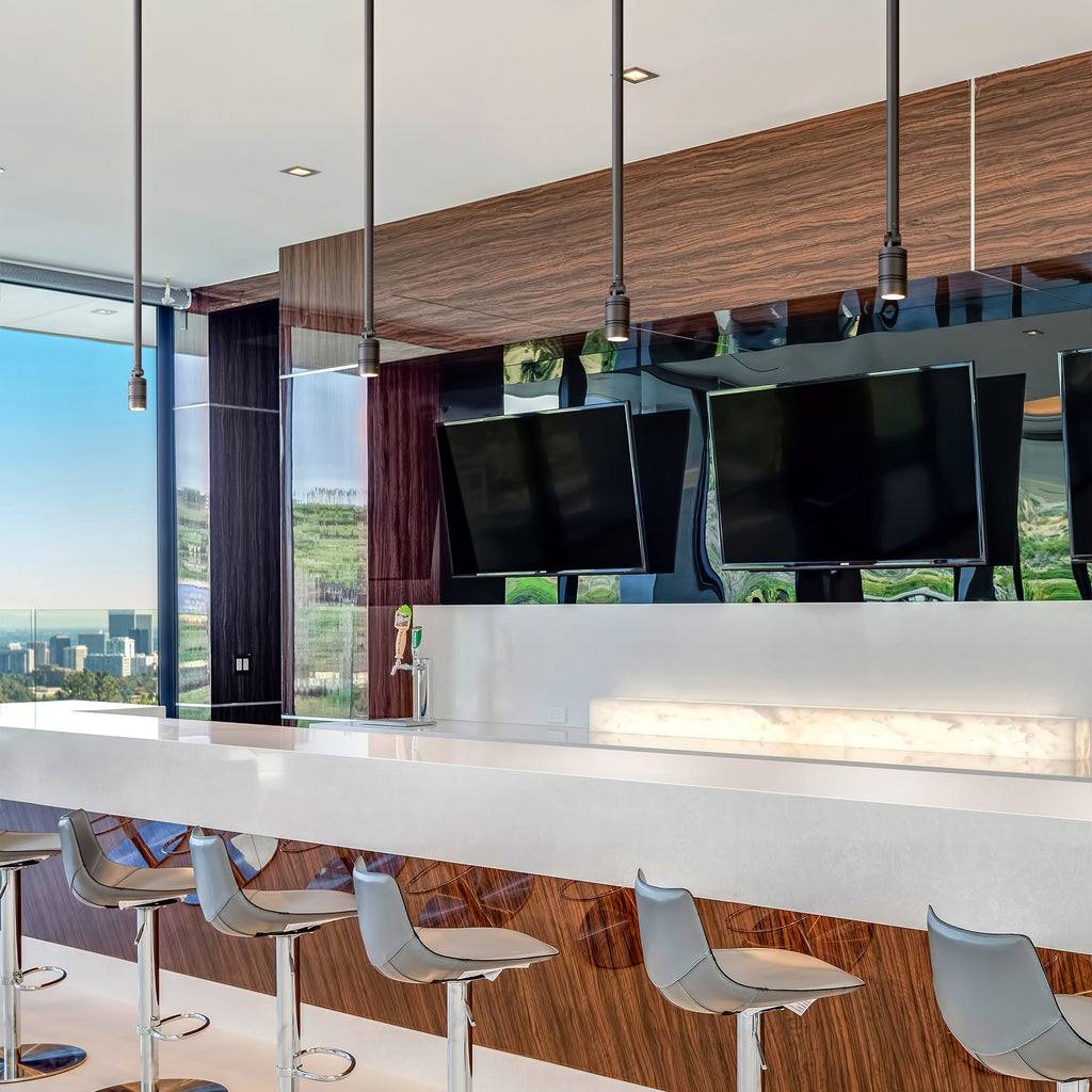 LS LED Bullet Head Stem Outdoor Pendant Light