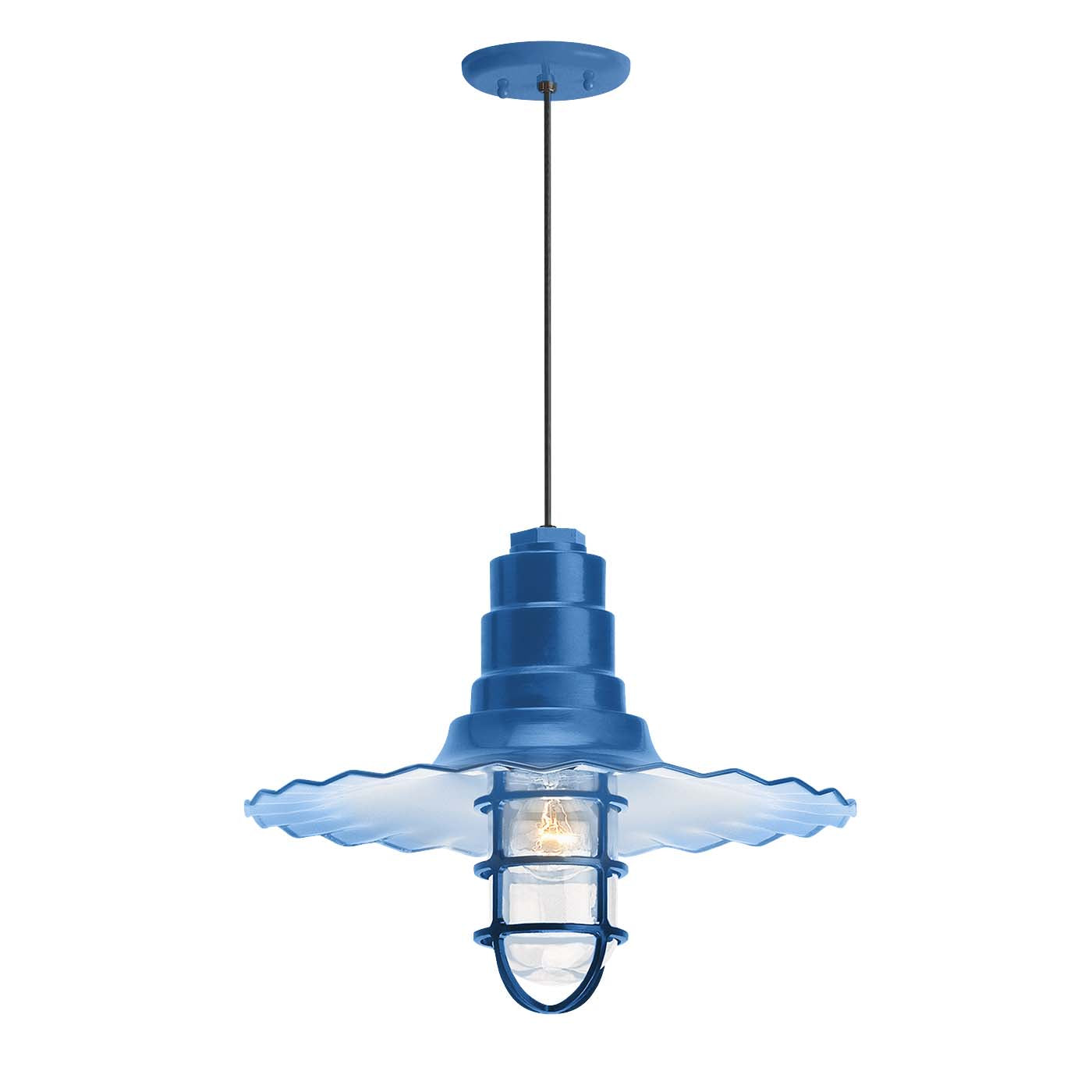 Radial Wave Outdoor Pendant Light