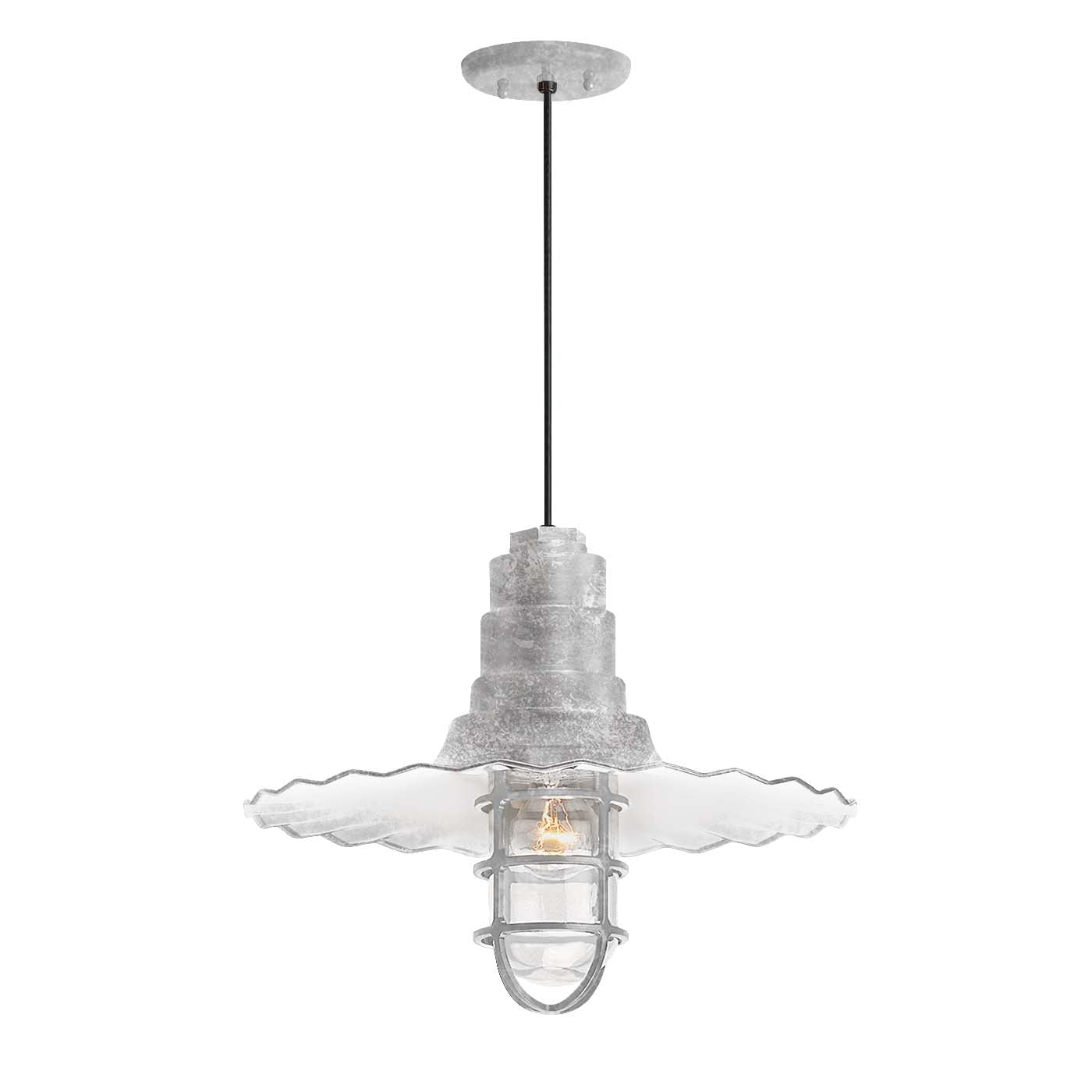 Radial Wave Outdoor Pendant Light