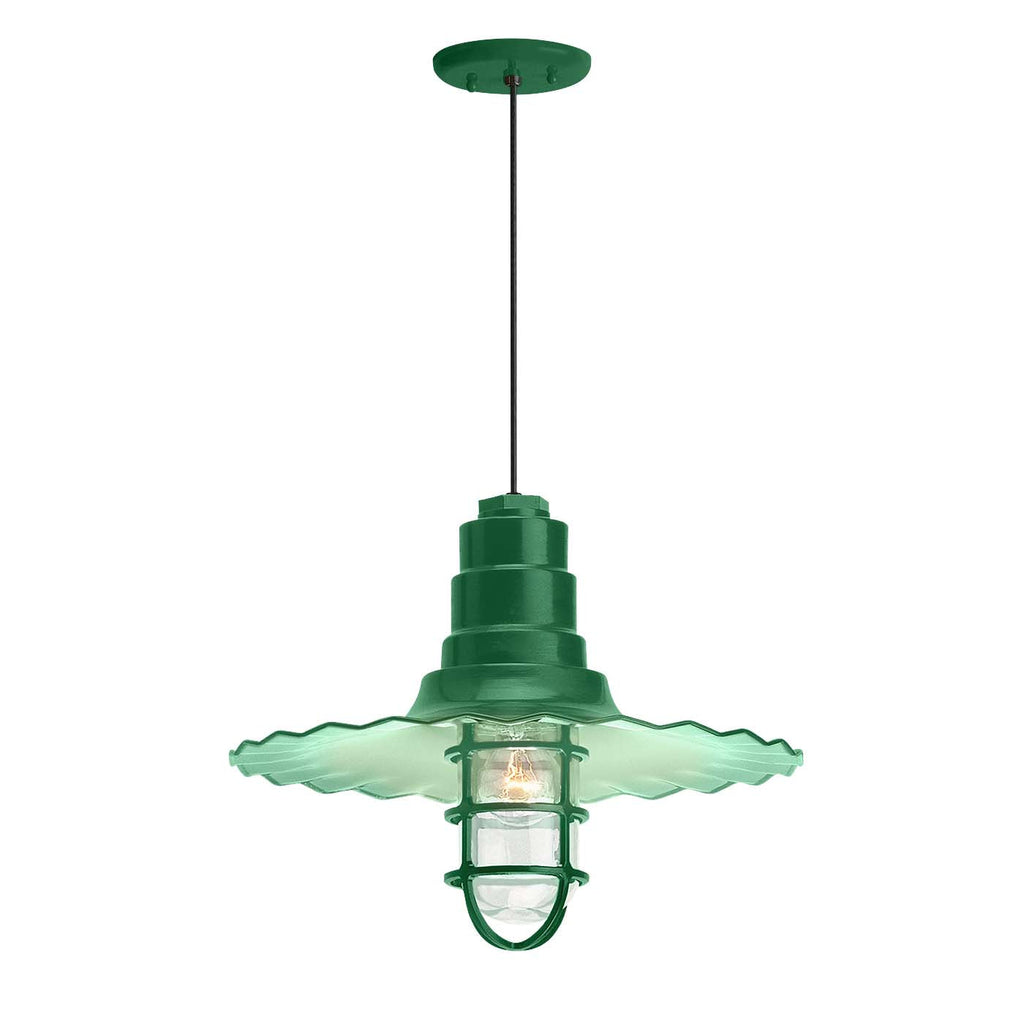 Radial Wave Outdoor Pendant Light