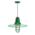 Radial Wave Outdoor Pendant Light