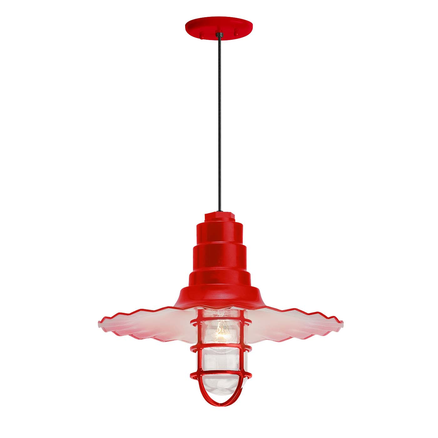 Radial Wave Outdoor Pendant Light