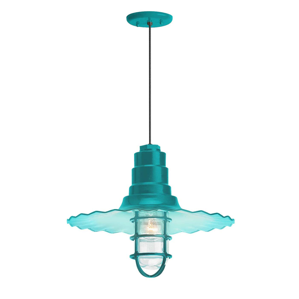 Radial Wave Outdoor Pendant Light