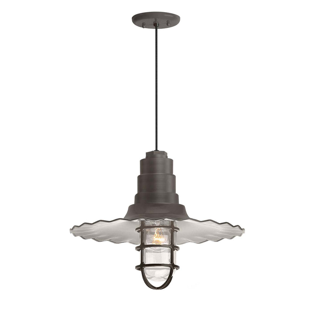 Radial Wave Outdoor Pendant Light