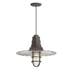 Radial Wave Outdoor Pendant Light