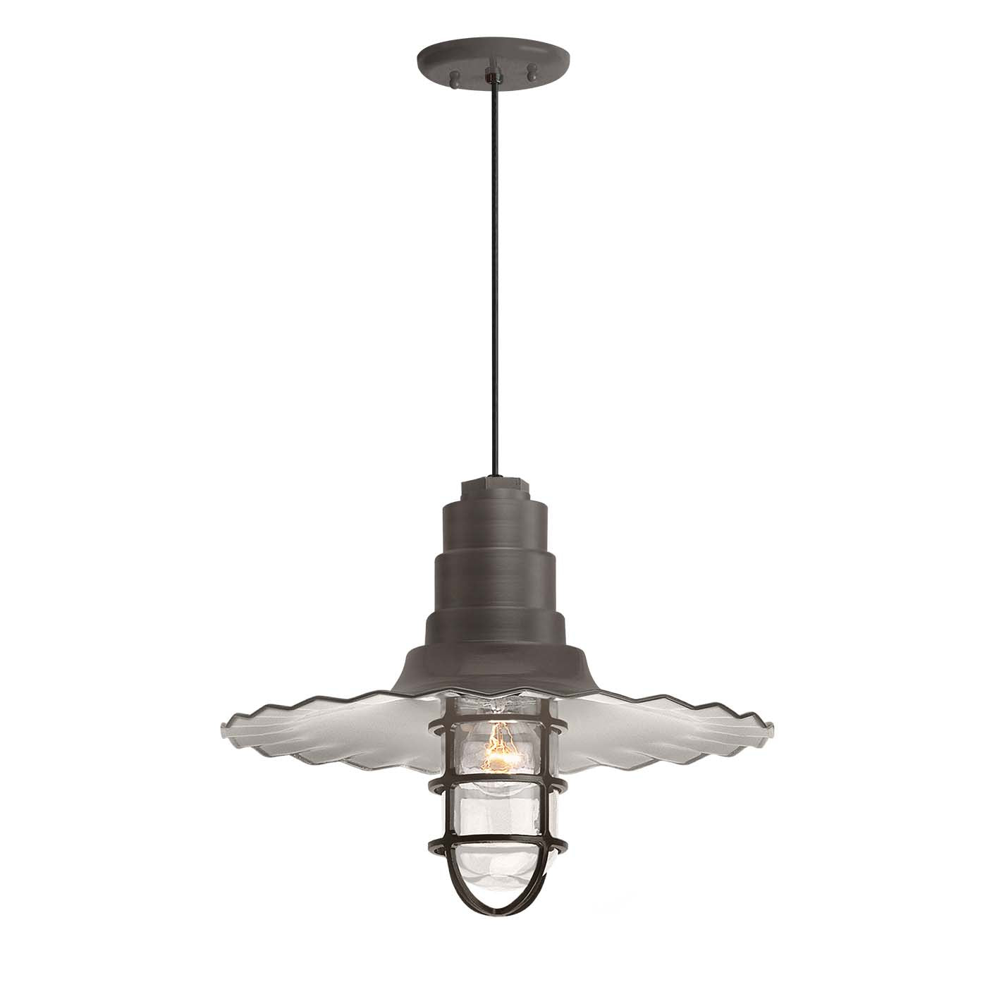 Radial Wave Outdoor Pendant Light